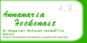 annamaria heckenast business card